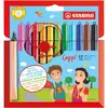 Image de STABILO, Écriture + dessin, Crayon-feutre Cappi avec bague de capuchon (12x)