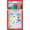 Image de Stabilo, Écriture + dessin, Pen 68 brush Stylo feutre Premium (12x)