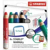 Image de Etui De 4 Crayons Marqueurs Stabilo Markdry