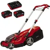 Image de Einhell© - Einhell Tondeuse à gazon sans fil RASARRO 36/38 (lithium-ion, réglage centralisé de hauteur de coupe à 6 positions, avec 2x 4.0 Ah Power-X-Change batteries, un chargeur rapide, un obturateur mulching)