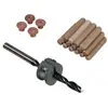 Image de Ensemble pour assembler, 8mm. (4 centreurs, foret à bois, butée de profondeur, tourillons)