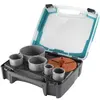Image de Coffret maçonnerie Wolfcraft trépans + embase + foret centre
