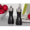 Image de Peugeot - Duo de moulins à poivre et à sel en bois et inox couleur noir 15 cm