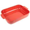 Image de Peugeot - Plat four céramique rectangle rouge 40 cm - 16'