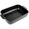 Image de Appolia Plat four céramique rectangle noir satin 32 cm - 12.5in