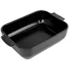 Image de Peugeot Plat à four rectangulaire noir satiné 25 cm, Plat à gratin, Noir