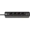 Image de Brennenstuhl, Multiprise, Ecolor (6x, CEE 7/3, USB-A, 1.50 m)