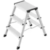 Image de Marche pied double acces 2x3 marches pliant en aluminium Hailo D60