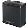 Image de Poubelle de tri selectif 3 bacs a pedale 30L (9+9+9) Hailo Oko Trio Plus L Coloris - Noir