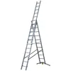 Image de Echelle transformable 3 plans 3x11 échelons 6,9m/7,6m en aluminium Hailo HobbyLot
