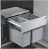 Image de Hailo Tandem-S 50 à faible encombrement, Poubelle, Gris
