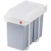 Image de Hailo Multi-Box duo L, poubelle encastrable, 2x14 ltr, Poubelle, Gris