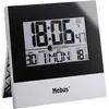 Image de Mebus 41787 Horloge murale radio, Station météo, Noir, Gris