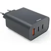 Image de Hama 86445 Chargeur rapide (65 W, 3 ports), Chargeur USB, Gris, Noir