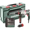 Image de Metabo, Perceuse + Visseuses sans fil, SDS-Plus Multihammer UHEV 2860-2 Quick Set + jeu de forets et burins (10 pièces) (Marteau perforateur)