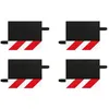 Image de 4 Bandes de Bordures Échelle 1/24 pour Lignes Droites 1/32 Digital 124 et 132 Carrera Noir / Rouge
