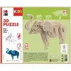 Image de Marabu articles en bois puzzle 3D, éléphant (27 pièces)
