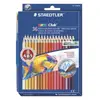Image de STAEDTLER 14410ND36 PACK DE 36 CRAYONS DE COULEUR AQUARELLABLE ASSORTIS + PINCEAU