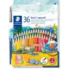 Image de Staedtler, Écriture + dessin, Boîte en carton de crayons de couleur Noris aqua 36pcs. (36x)