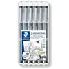 Image de Etui 6 Feutres Pigment Liners Staedtler Mines Assorties