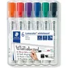 Image de Etui de 6 marqueurs pour tableau blanc effaçable à sec pointe biseautée Staedtler