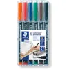 Image de STAEDTLER Marqueur permanent 318F Lumocolor, étui de 6
