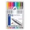 Image de 10 feutres triplus fineliner pointe extra fine 0.3 mm assortis Staedtler -