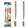 Image de Staedtler - 8323-sbk2 - blister 2 marqueurs métallique - or argent