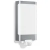 Image de Steinel LED Lampe d'extérieur L 240 LED Acier inoxydable, 7.5 W, lampe murale à LED, blanc chaud, détecteur de mouvement 180 °, 10 m de portée