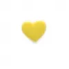 Image de Carte de 6 boutons Coeur jaune 13mm - Distrifil(...) -