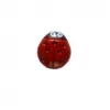 Image de Carte de 4 boutons Petite coccinelle 11mm - Distrifil(...) - Blanc