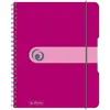 Image de Herlitz, Cahier + bloc-notes, Bloc-notes easy orga to go, A5, 80 feuilles, lignée spéciale beige, quadrillé, sans bois, 80 g/m2 (A5, Quadrillé)