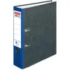 Image de Herlitz, Classeur, Classeur maX.file nature, Largeur de dos : 80 mm, Dos bleu, couverture en papier marbré nuageux noir (A4, 80 mm, 1 pcs)