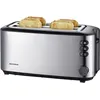 Image de SEVERIN AT 2509 - Grille-pain - 4 tranche - 2 Emplacements - noir/inox brossé