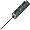 Image de Kopp, Multiprise, Multiprise sans interrupteur, 3 prises, anthracite, avec prise de sécurité 127015013 (3x, CEE 7/3, 1.40 m)