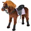 Image de Happy People Cheval en peluche avec son capacité de charge env. 100kg marron 80x70cm