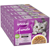 Image de 48x85g Whiskas 1+ Aromatic Selection Mix en sauce nourriture humide pour chats