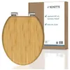 Image de Abattant WC en Bambou massif BAMBOO avec frein de chute