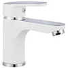 Image de SCHÜTTE Mitigeur de Lavabo Blanc et Chrome Robinet d'Evier Vasque Lave-Mains
