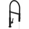 Image de Schütte, Robinetterie de cuisine, Robinet Cuisine MIAMI Robinet d'évier Noir mat avec flexible Soft-Touch Pivotant 79147