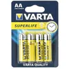 Image de piles zinc carbon varta r6 (aa) 4 pcs superlife