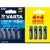 Image de Varta High Energy 04903 - Batterie 8 x AAA - Alcaline - 1250 mAh