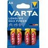 Image de Blister de 4 piles LONGLIFE Max Power LR06 AA 1,5V - VARTA - 4706110404