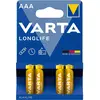 Image de Varta Longlife (4 pcs, AAA, 1200 mAh), Batteries + piles