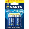 Image de Lot de 5+1 Piles LR06 - High Energy - Varta