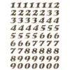 Image de 1 Planche de Stickers Chiffres en Italiques Dorés 8mm (de 0 à 9)