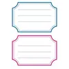 Image de 12 étiquettes scolaires lignées 82x55mm Herma bleu & rouge