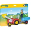 Image de Playmobil 1.2.3 6964 Fermier avec tracteur et remorque