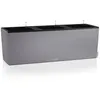 Image de Jardiniere LECHUZA Trio Stone 30 - kit complet, gris pierre - Avec réserve d'eau - Plastique - Rectangulaire