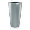 Image de Pot de fleur Rondo Premium 40 - LEC - Kit complet - Argent métallisé - Hauteur 75 cm - Matieres polypropylene